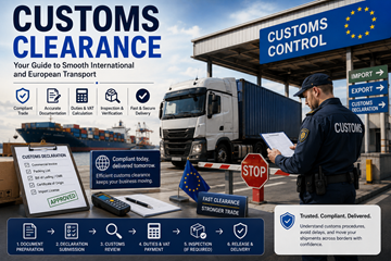 Europske carinske operacije s kamionima, teretnim kontejnerima, graničnim inspekcijama i međunarodnom logistikom
