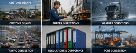 Europski domaći i međunarodni prijevoz s EU autocestama, graničnim prijelazima, skladištima i logističkim čvorištima