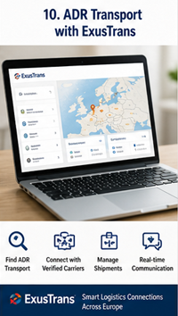 ADR logistička platforma koja povezuje klijente opasnih tvari i certificirane prijevoznike u Europi