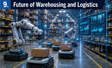 Pametno skladište s robotima, automatizacijom i digitalnom logističkom tehnologijom