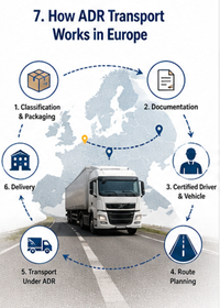 Proces ADR logistike u Europi s rutom prijevoza opasnih tvari i postupcima usklađenosti