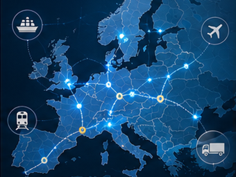 Međunarodne logističke rute prijevoza diljem Europe s vidljivošću praćenja pošiljaka