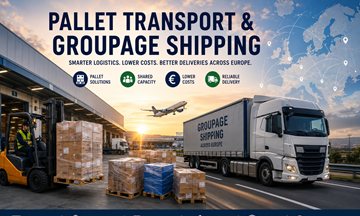 Europski paletni prijevoz i zbirni prijevoz (groupage) uz logističke kamione, skladišta, palete i operacije prijevoza tereta