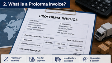 Primjer predračuna u logistici prije potvrde prijevoza ili pošiljke