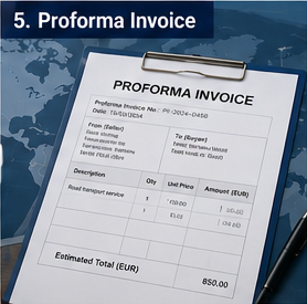 Proforma račun koji se koristi prije potvrde pošiljke u logistici i međunarodnoj trgovini