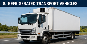Rashladno transportno vozilo prevozi prehrambene proizvode s kontroliranom temperaturom u Europi