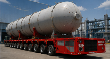 Samohodni modularni transporter premješta preveliku industrijsku konstrukciju