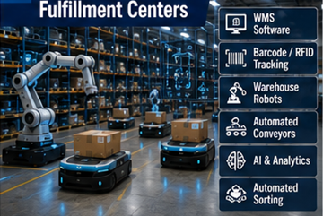 Automatizirani centar za ispunjenje koristi robotiku, skladišni softver i AI logističke sustave