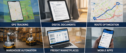 Tehnologija modernog prijevoza tereta uz GPS praćenje, logistički softver i digitalne sustave dostave