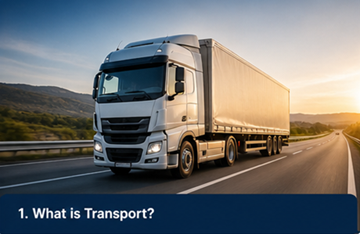 Kamion prevozi robu na europskoj autocesti, koncept logističkog prijevoza