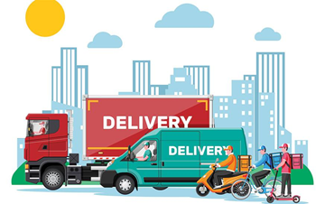 Cestovni prijevoz za regionalnu dostavu s dostavnim vozilima i kamionima u urbanoj logistici